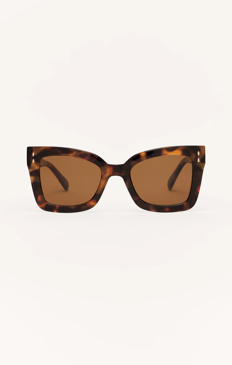 Confidential Polarized Sunglasses in Brown Tort