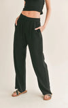 The Ease Linen Blend Pleated Trouser