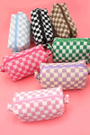 Checker Makeup Bag