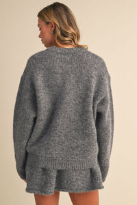 Sabrina Sweater Set in Charcoal
