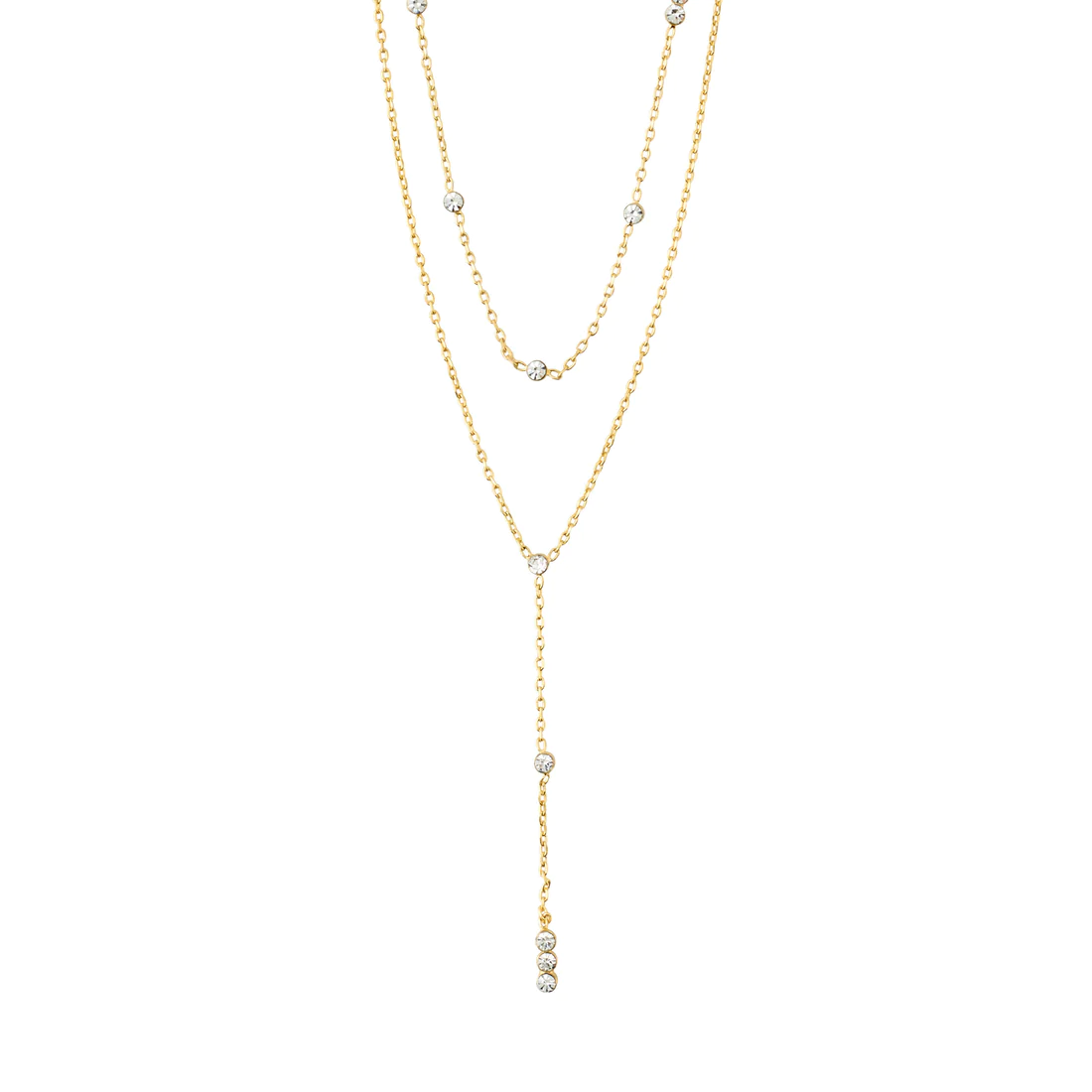 KAMARI recycled crystal chain necklace