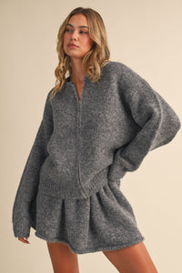 Sabrina Sweater Set in Charcoal
