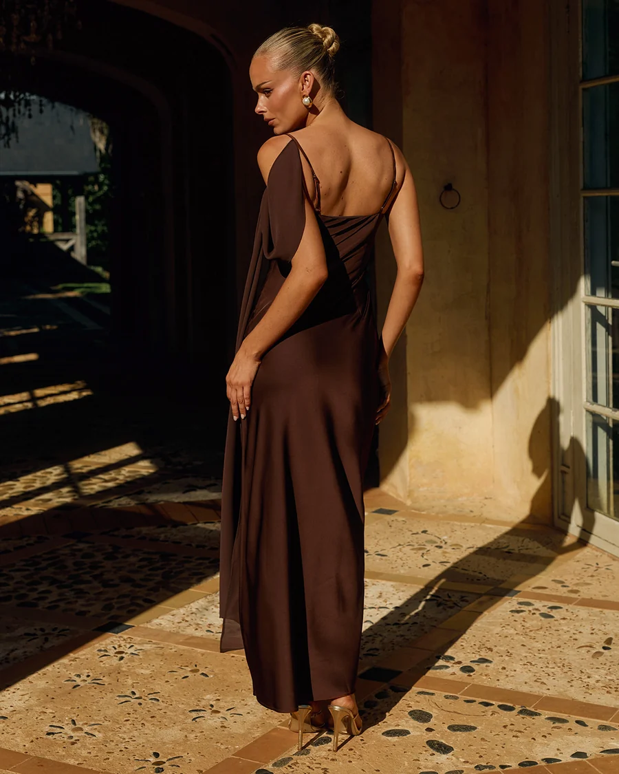 Elara Maxi Dress | Chocolate