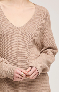 Lisbon Sweater In Heather Taupe