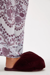 Snowball Slippers in Wine
