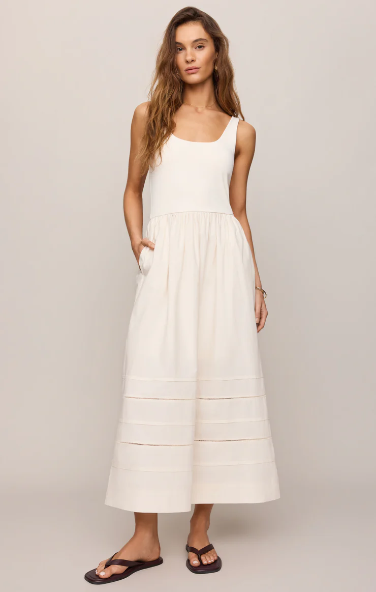 Johanna Midi Dress in Cloud
