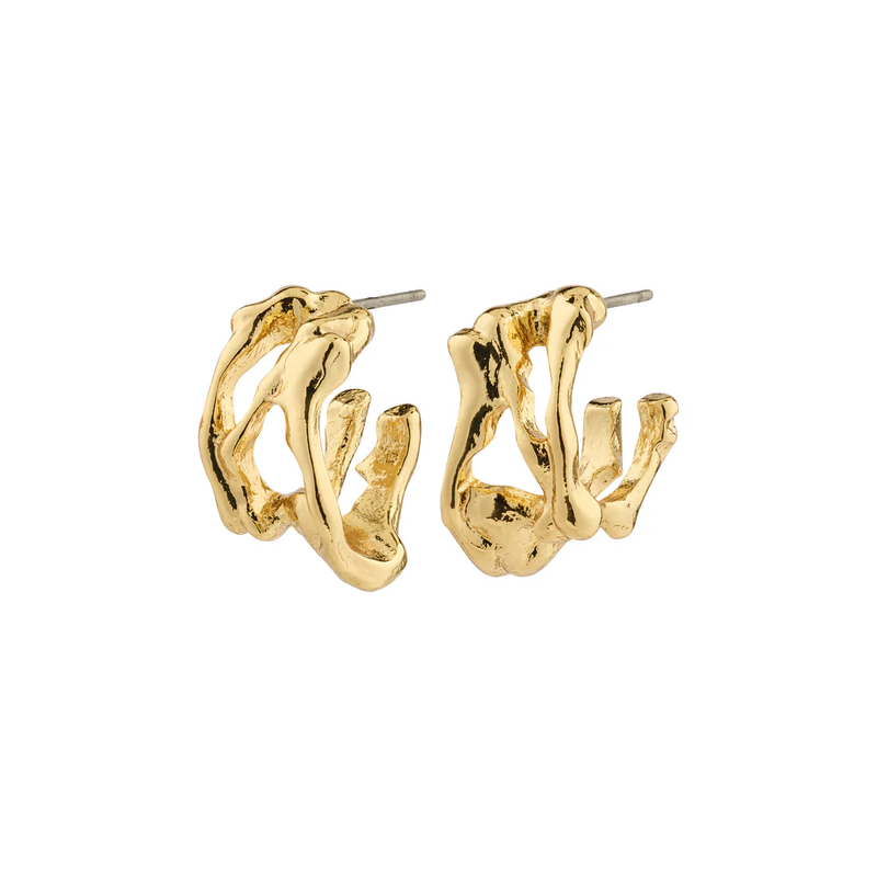 FOTINI Recycled Hoop Earrings Gold Plated