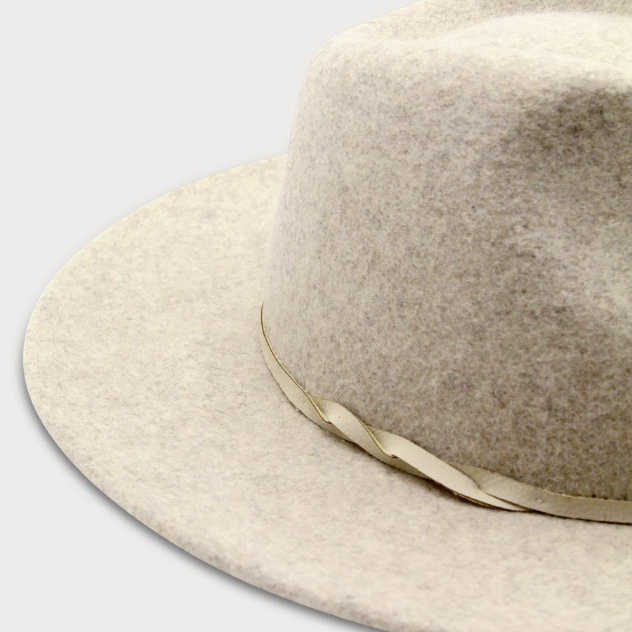 Kleio Wool Fedora in Pebble