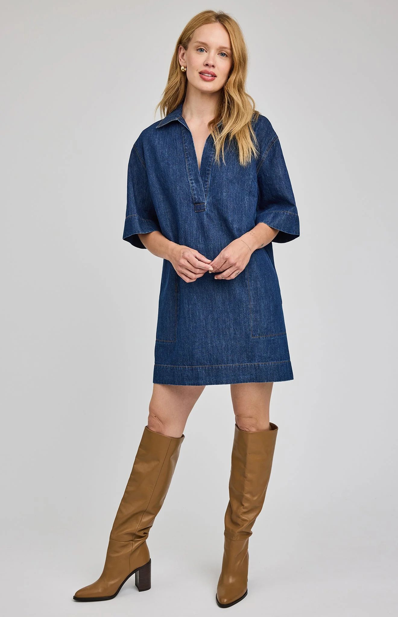 Evelina Mini Dress | Dark Wash