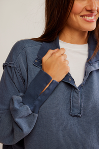 WTF Camden Henley Sweatshirt | Navy