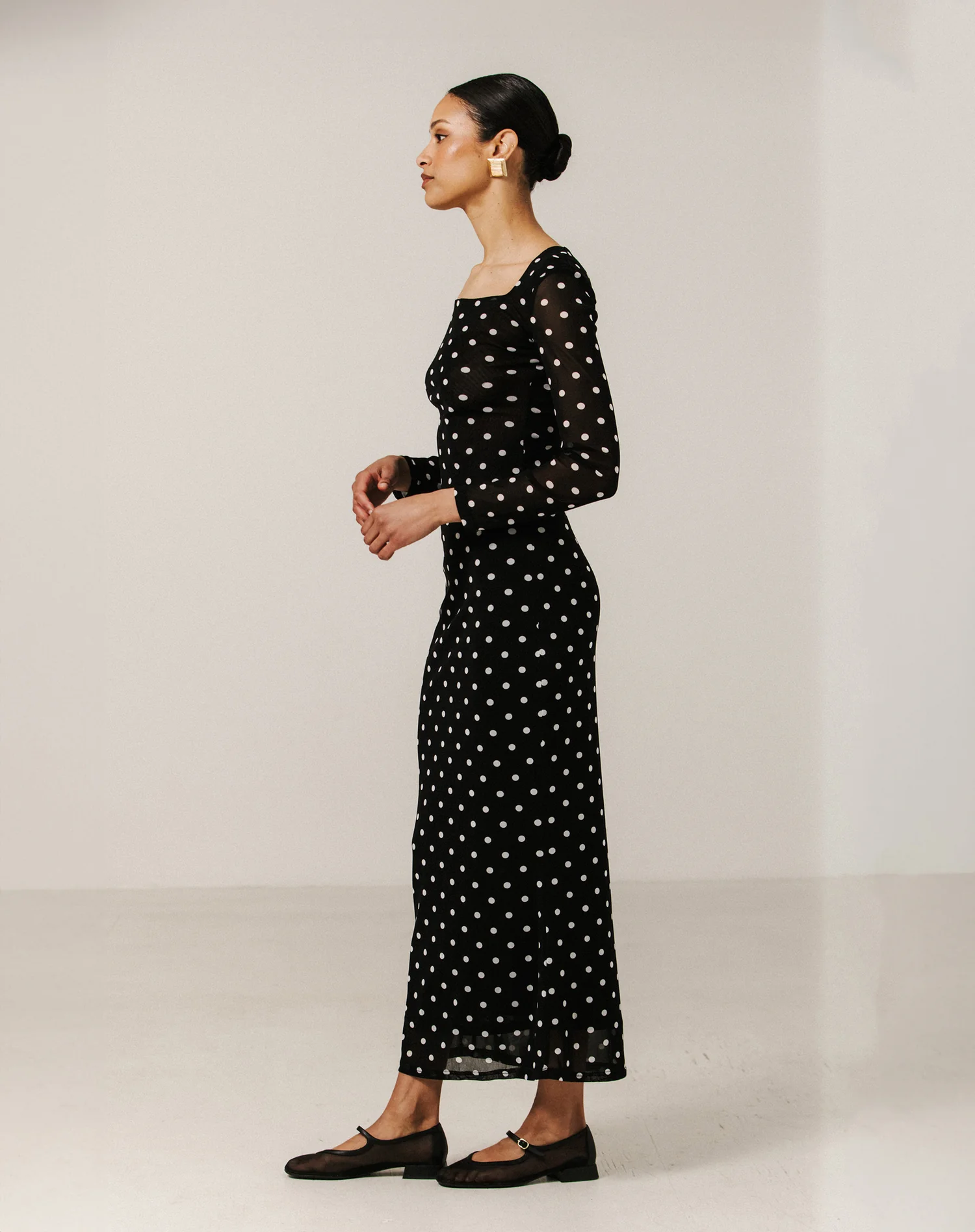 Mesh Maxi Tube Skirt