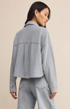 All Day Cropped Knit Jacket In Washed Indigo