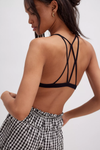 Strappy Back Seamless Bra | Black