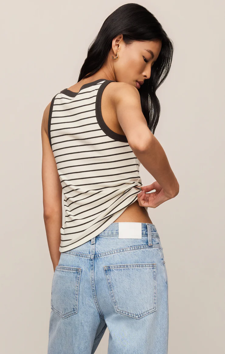 Rowe Striped Scoop Tank | Cloud