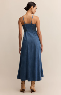 Angel Eyes Denim Midi Dress | Medium Indigo