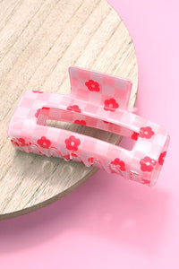 Daisy Checker Hair Claw Clips | MULTIPLE COLOURS