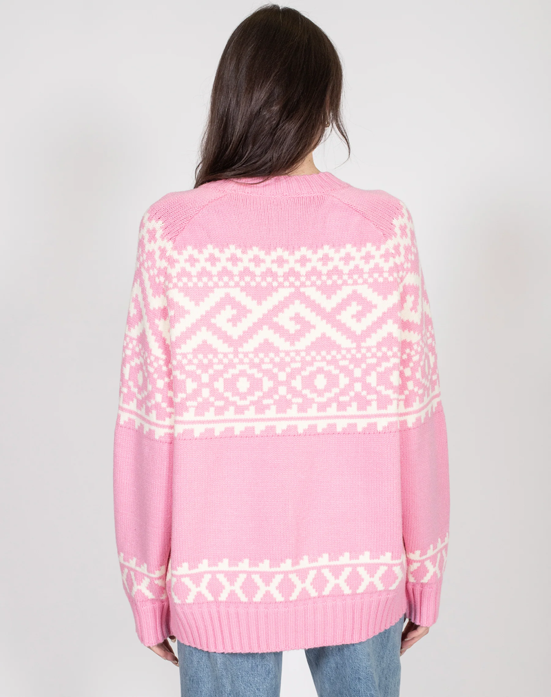 Fair Isle Knit Sweater | Bubblegum