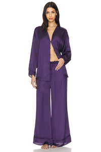 Dreamy Days Solid PJ Set in Grape