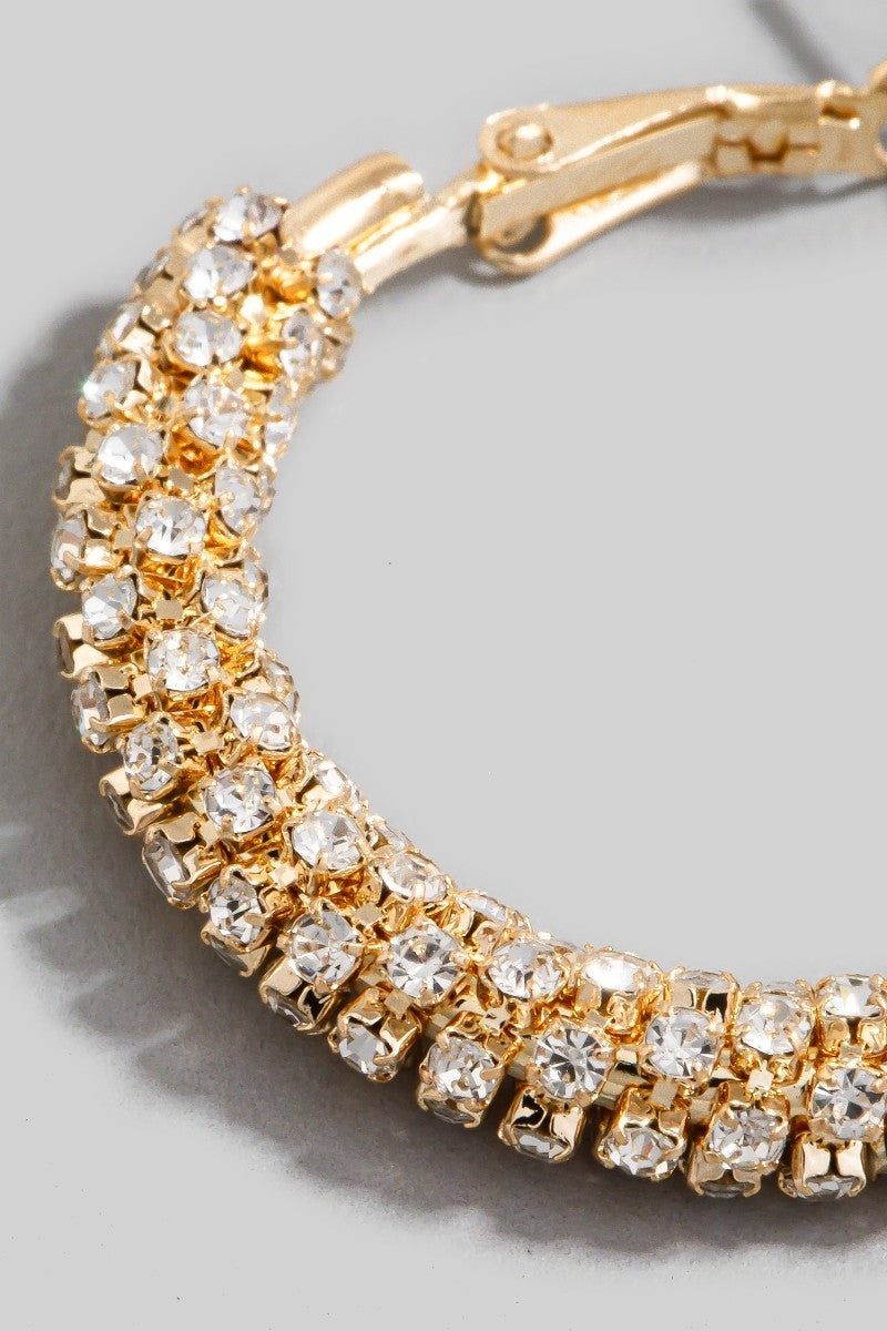 Studded Tube Hoop Latch Earrings