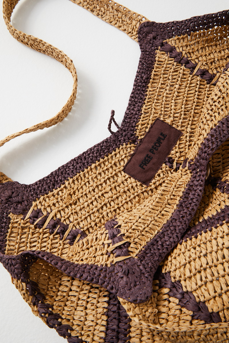 Mykonos Straw Tote | Espresso Combo