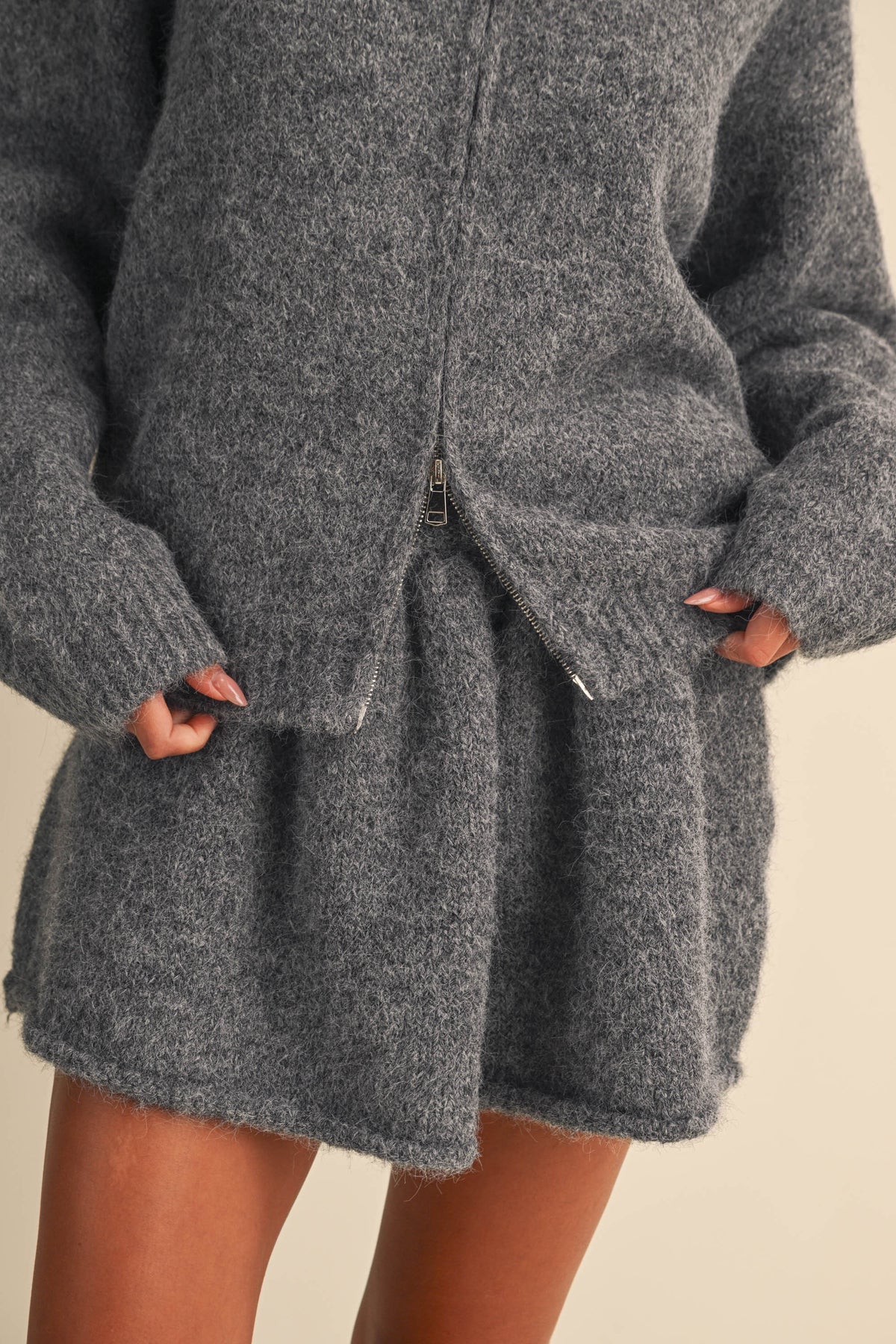 Sabrina Sweater Set in Charcoal