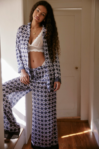 Dreamy Days Solid PJ Set in Navy Combo