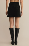 Ciera Vegan Suede Mini Skirt in Black