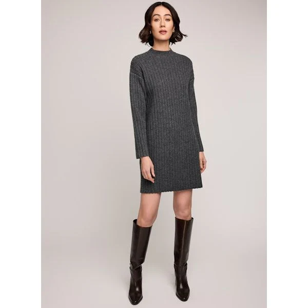 Yvette Sweater Dress | Heather Charcoal