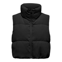 Elsie Cord Puffer Vest In Black