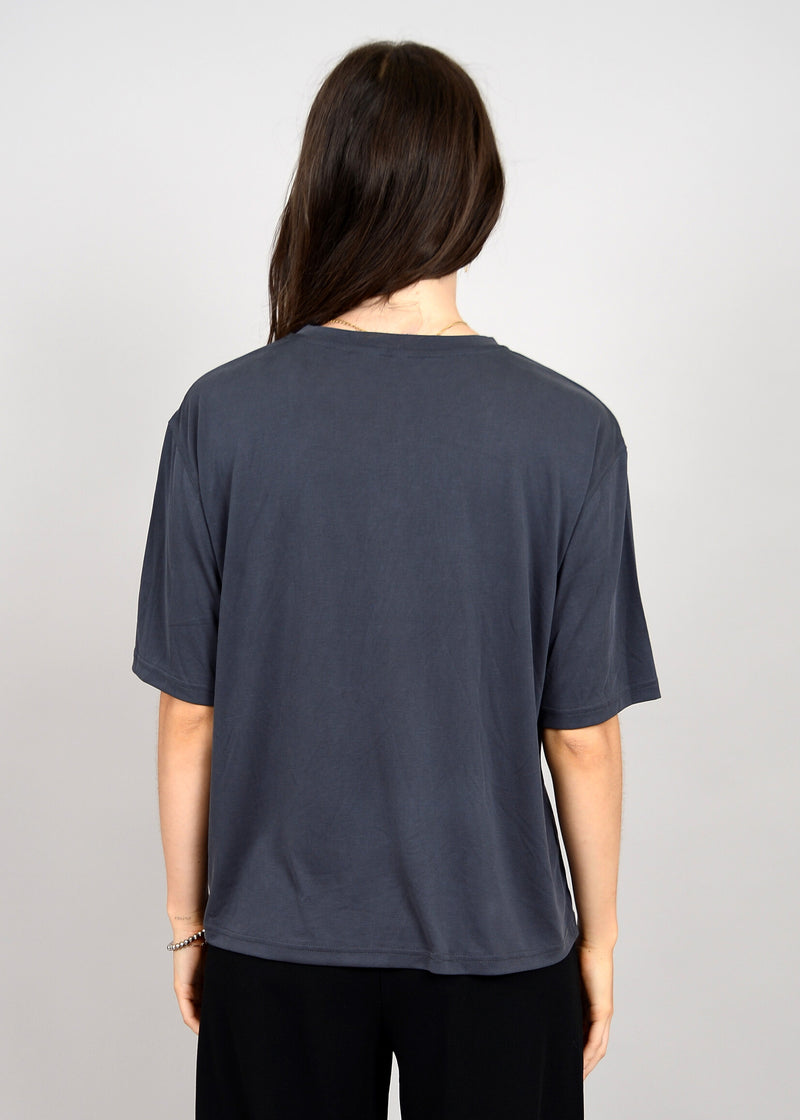 Serah Modal Jersey Tee In Washed Black