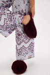 Snowball Slippers in Wine