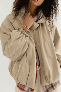 Chelsea Funnel Neck Jacket in Oatmeal
