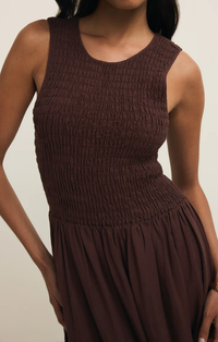 Juniper Linen Maxi Dress | Chocolate Cherry