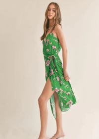 Greener Side Midi Wrap Dress