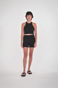 Cory Crop Tank In Black