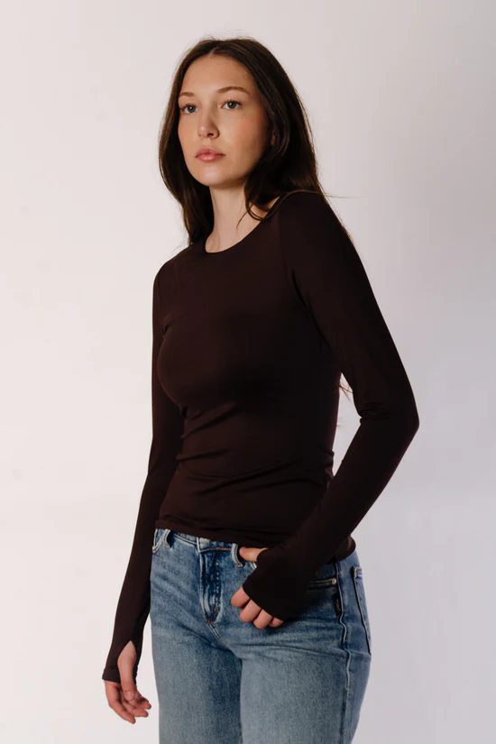 Hira Long Sleeve in Chocolate