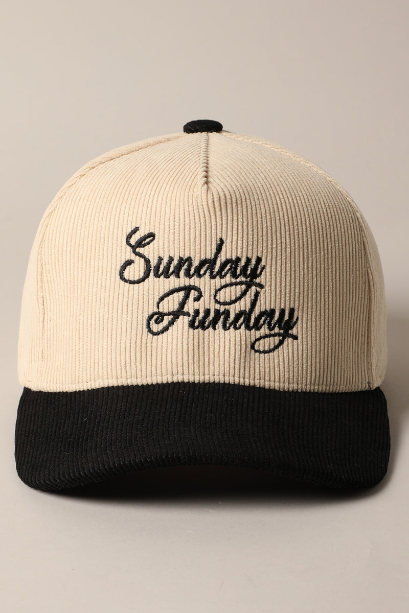 Sunday Funday Corduroy Trucker Hat