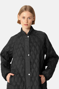 Long Quilt Jacket | Black