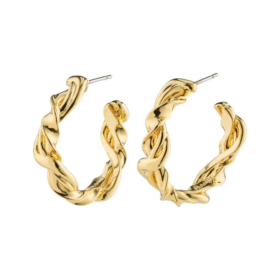 SUN Recycled Twisted Hoops Gold Plated