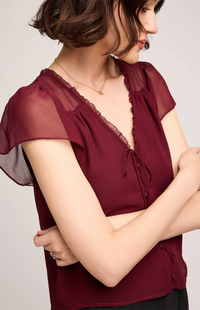 Carlotta Top in Burgundy