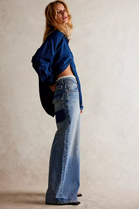 We The Free Waterfalls Baggy Wide-Leg Jean In Outlaw