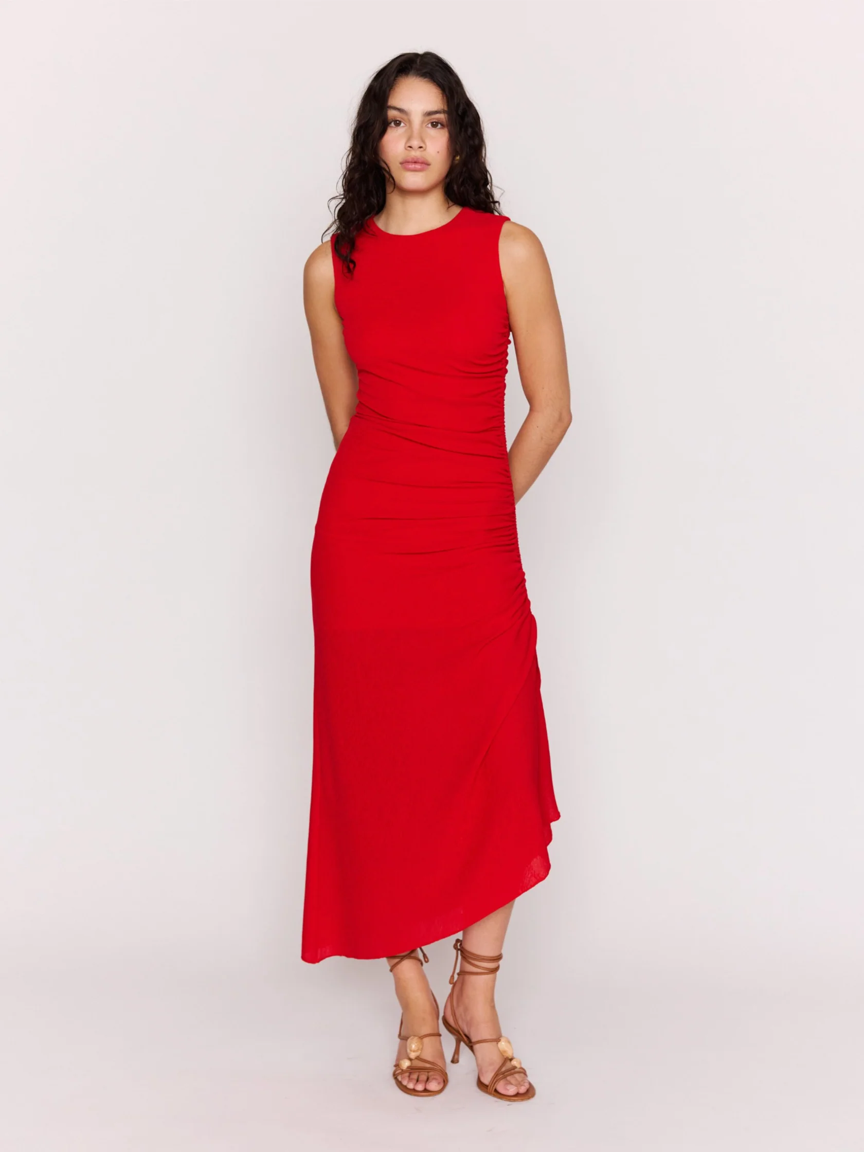 Rosa Drawstring midi Dress