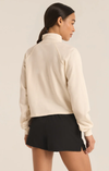 On The Run Half Zip Sweater In Sandstone