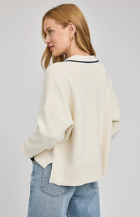 Tristan V-Neck Sweater | Cream