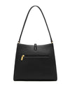 Lock Shoulder Bag in Black Pebbled