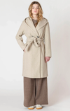 Belted Hooded Coat in Sand