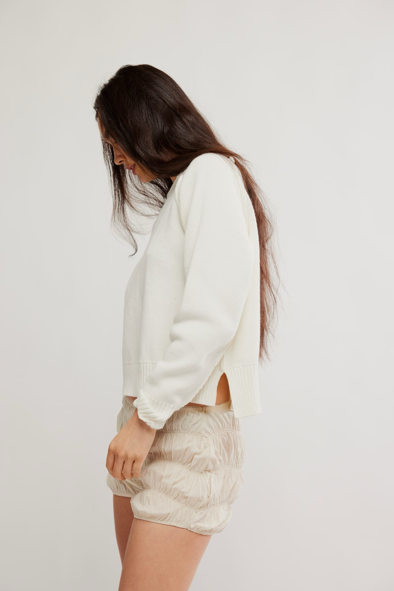 Spring Street Pullover in Optic White