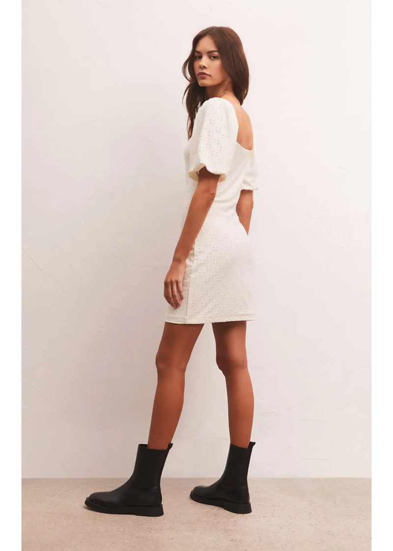 Belle Knit Eyelet Mini Dress