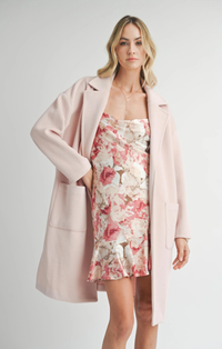 Hayley Open Coat in Blush