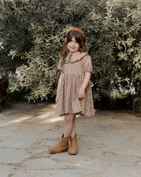 Camille Dress | Brown Gingham